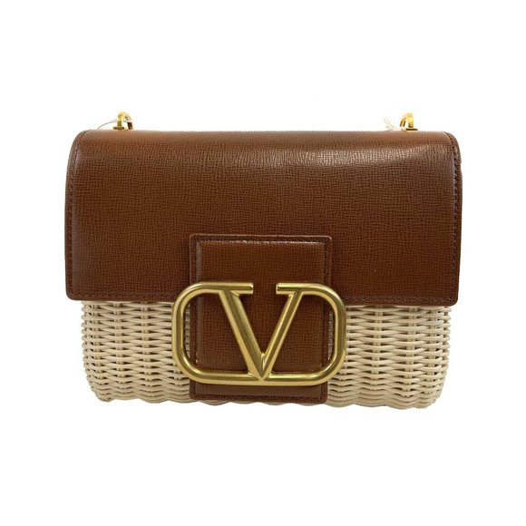 Valentino Garavani - NEW Stud Sign Wicker Shoulder Bag w/ Removable Strap - Picture 13 of 16